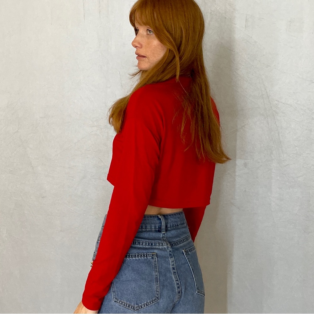 Red Shein crop top